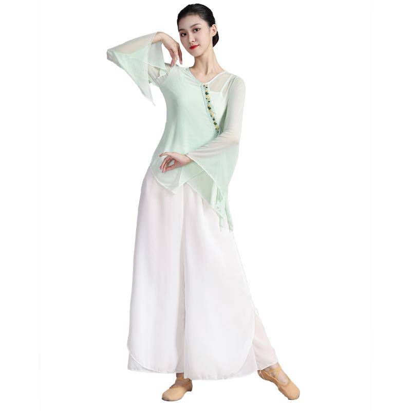 Classical dance clothing female elegant yoga practice service middle -aged and elderly national dance performance clothing body rhyme yae performance service