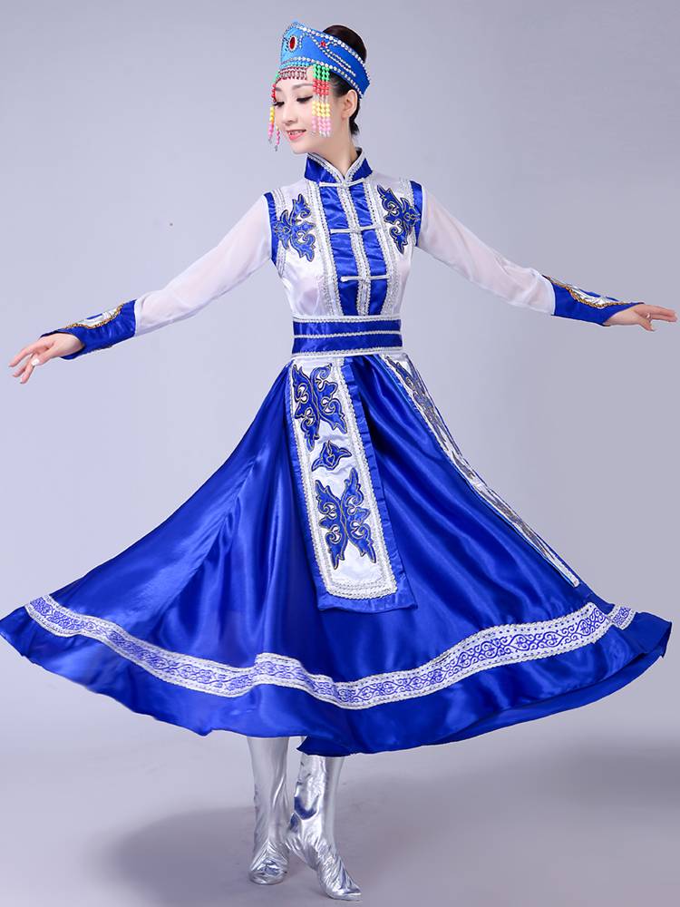 Children's performance service 56 ethnic minority dance clothes Xinjiang Mongolian Tibetan Tibetan dragon dance lion dancing tall silk treasure performance service