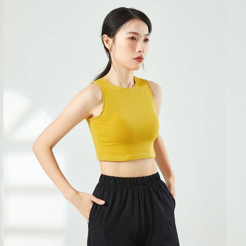 Dance clothing vest base national dance classical dance exercise jacket ancient style tight -fitting cotton band yoga fitness