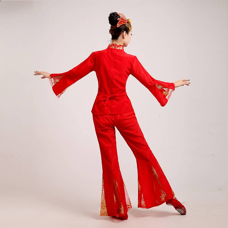 Yangge Dance Clothing 2024 New Northeast Festive Middle -Elderly Square Dance Fan Dance Waist Waid Set