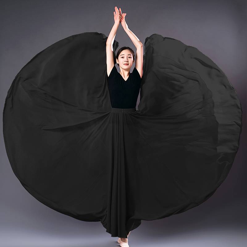 Classical dance clothing female elegant 720 degree big swing skirts in Xinjiang dance lights in Xinjiang Dance performance service