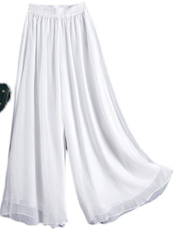 Spring and summer autumn, thin chiffon wide -leg skirt female dance student art test stage performance dancing pants skirt female female