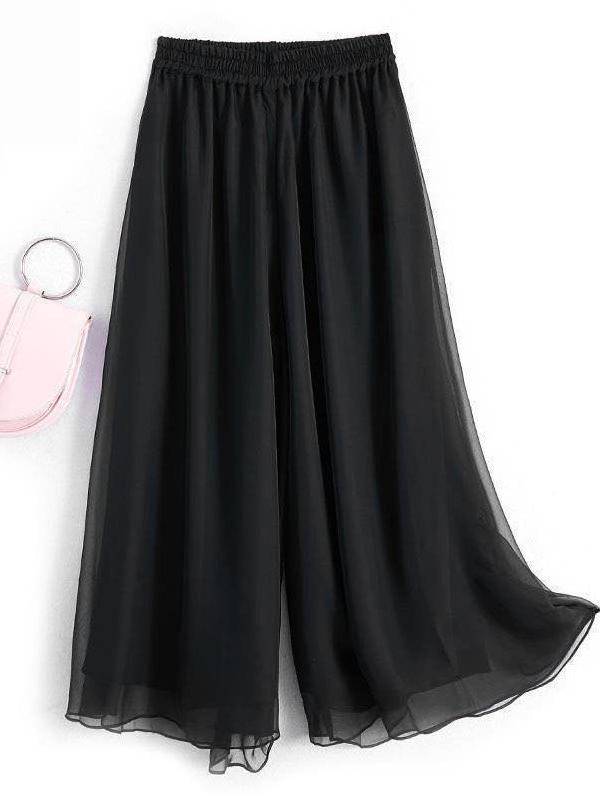 Spring and summer autumn, thin chiffon wide -leg skirt female dance student art test stage performance dancing pants skirt female female