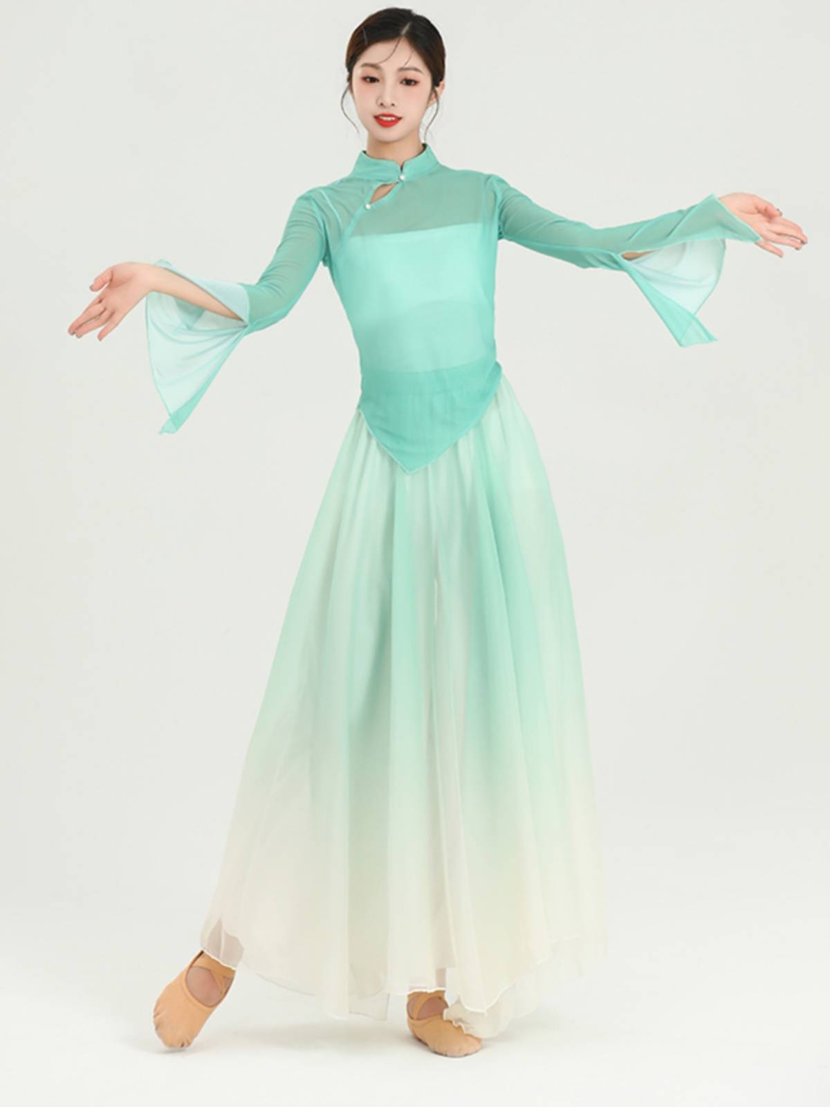 Classical dance new dance clothing female elegant body rhyme yun clothing practice clothes fairy Chinese dance national dance performances showing clothing