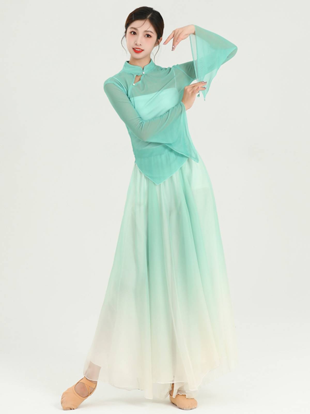 Classical dance new dance clothing female elegant body rhyme yun clothing practice clothes fairy Chinese dance national dance performances showing clothing