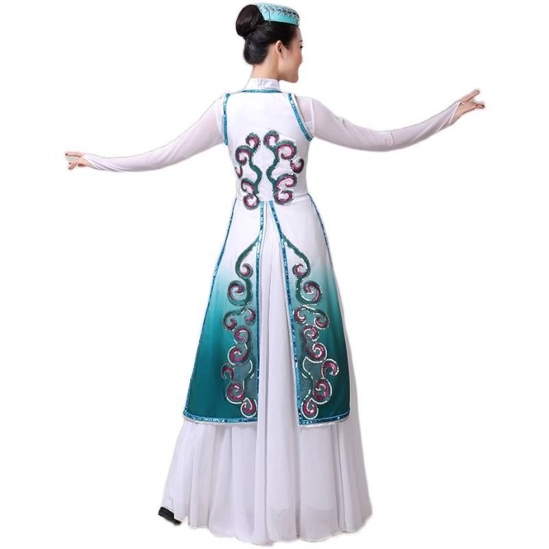 The new Hui dance clothing Xinjiang dance big skirt performance service women minority performance clothing suite adult adult