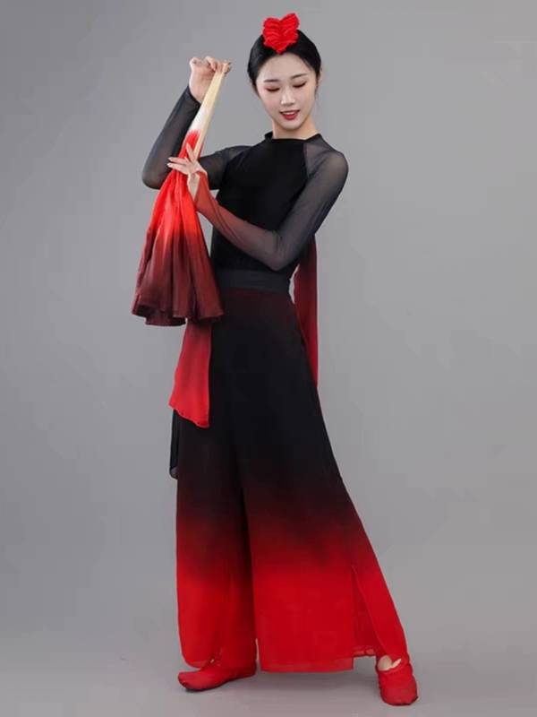 The new classical dance service traces the Yangge dance performance service to lift the dragon king fan dance dance