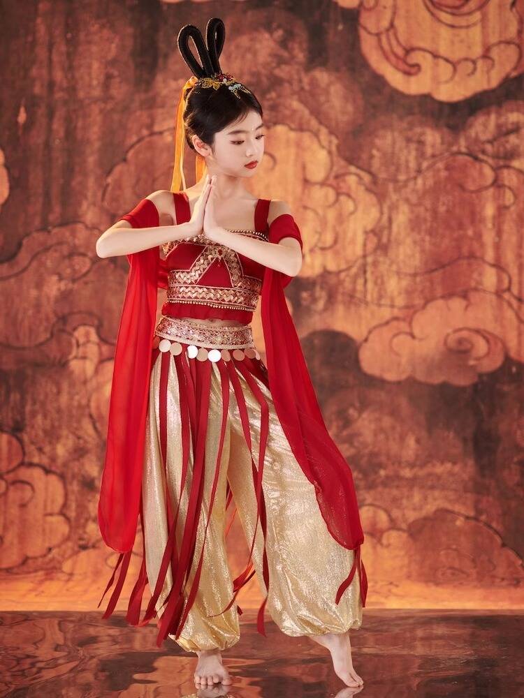 New Dunhuang clothing Flying Tianle Drum Hanfu Exotic Dance Server Girl Classical Dance National Style Setsuit