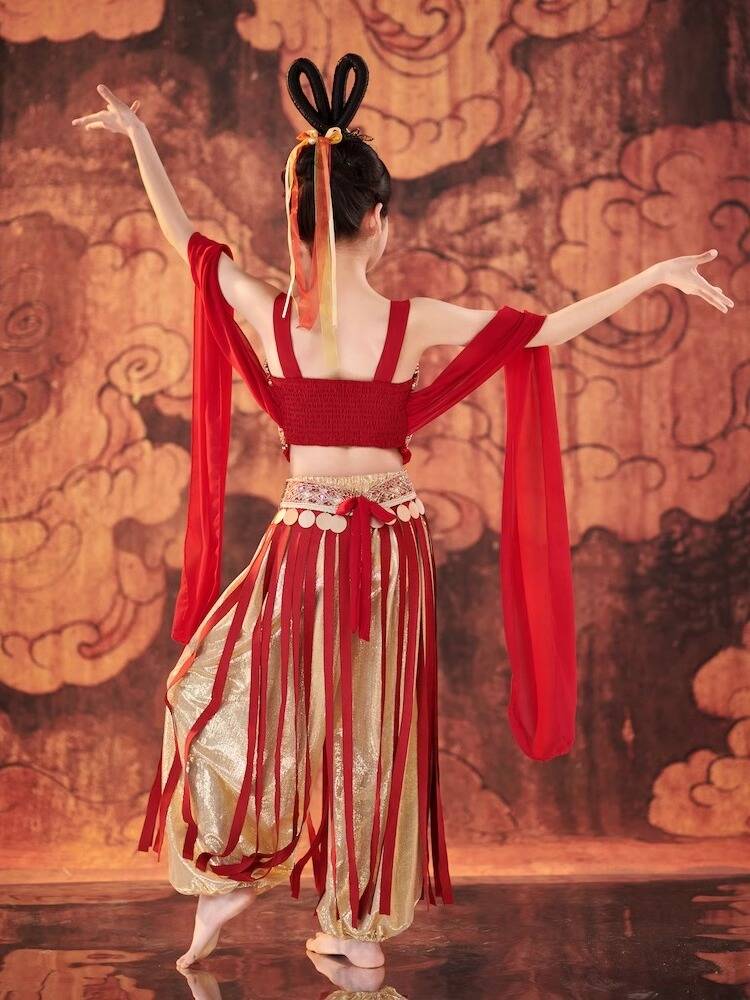 New Dunhuang clothing Flying Tianle Drum Hanfu Exotic Dance Server Girl Classical Dance National Style Setsuit