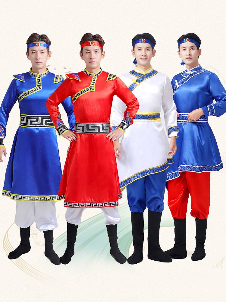 New Mongolian dance performance clothing women's adult Mongolian men's minority square dance performance clothing