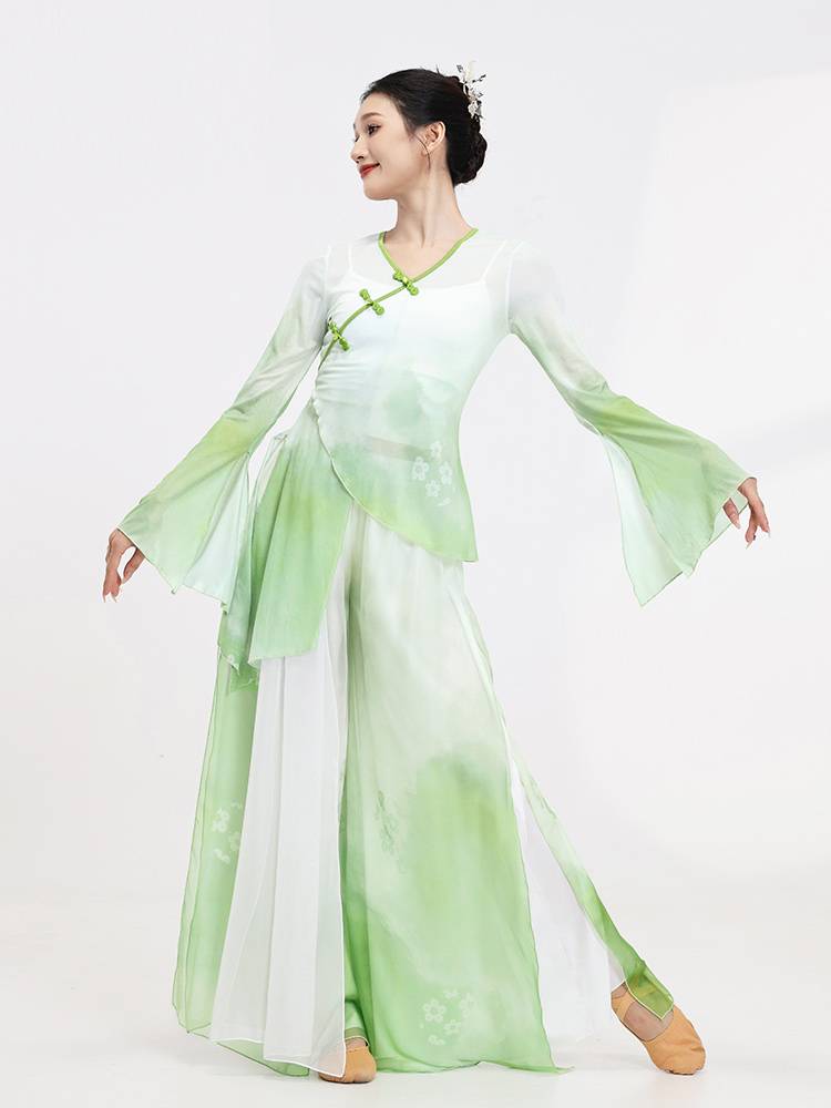 Xuan Palace Classical Dance Gradm Character Giney Dance Costume Chinese National Dance Performance Shirt Practice Dress