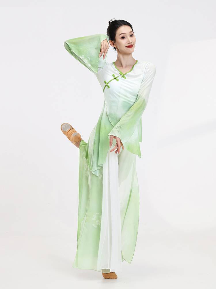 Xuan Palace Classical Dance Gradm Character Giney Dance Costume Chinese National Dance Performance Shirt Practice Dress