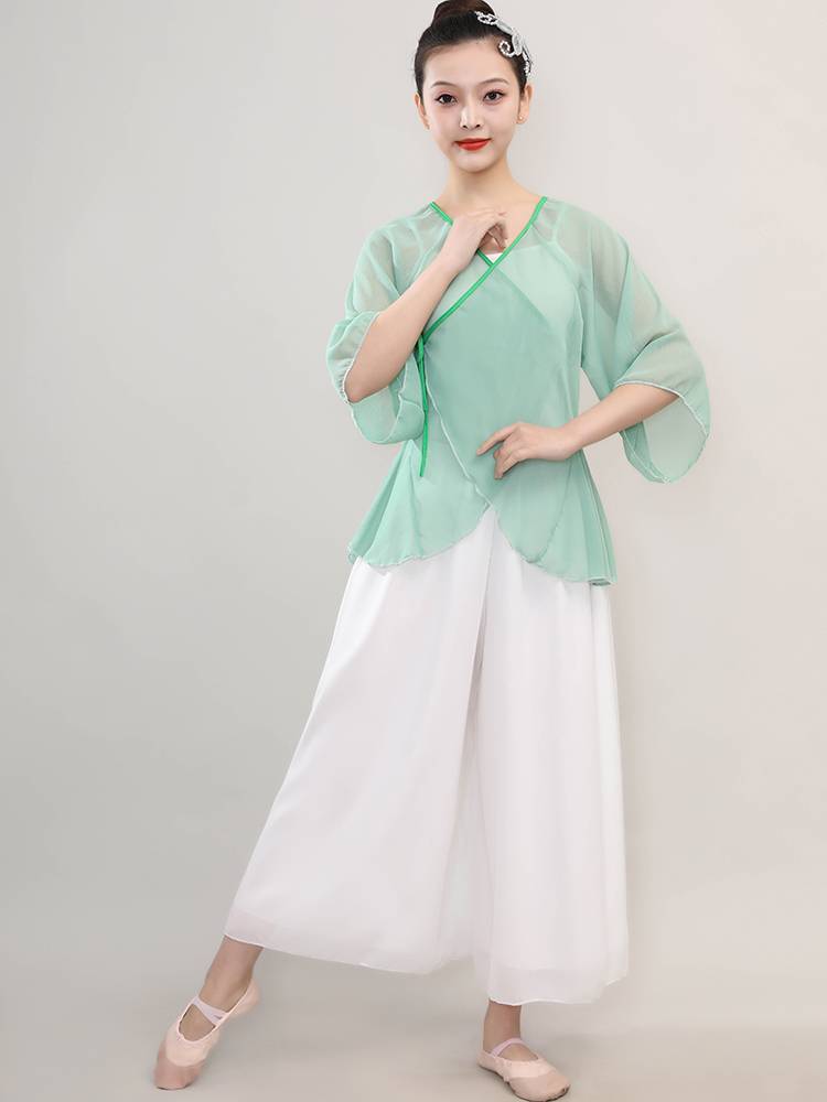 Classical dance clothes body rhyme gauze adult girl elegant practice service spring and summer Chinese dance national dance service performance service
