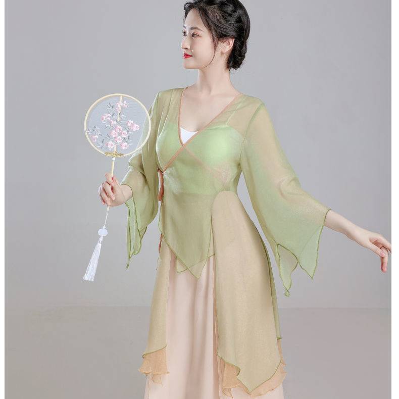 Classical dance clothing female body rhyme, elegant fairy gauze, ancient style dance performance service service suit set