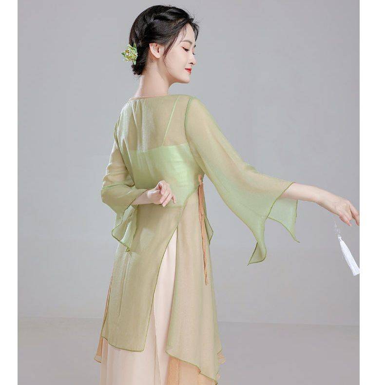 Classical dance clothing female body rhyme, elegant fairy gauze, ancient style dance performance service service suit set