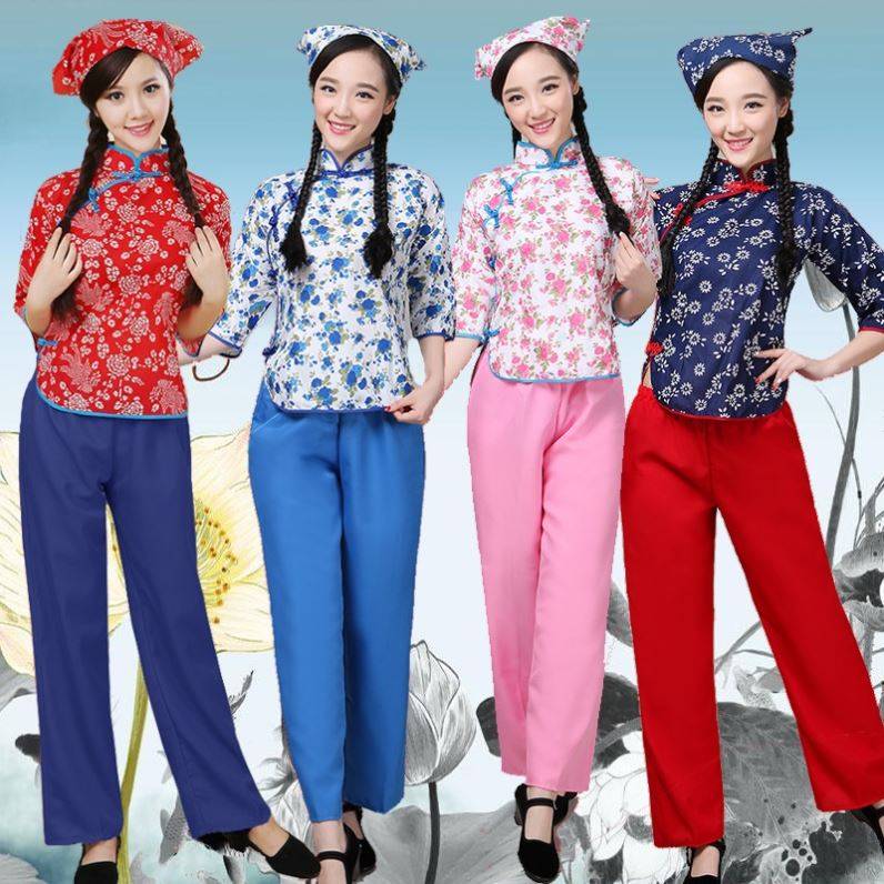 Yingshan Red Dance Performance Services Nanni Bay Clothing Dance Performance Performance Fair Federation Female Village Aunt's Aunting Nation at that time
