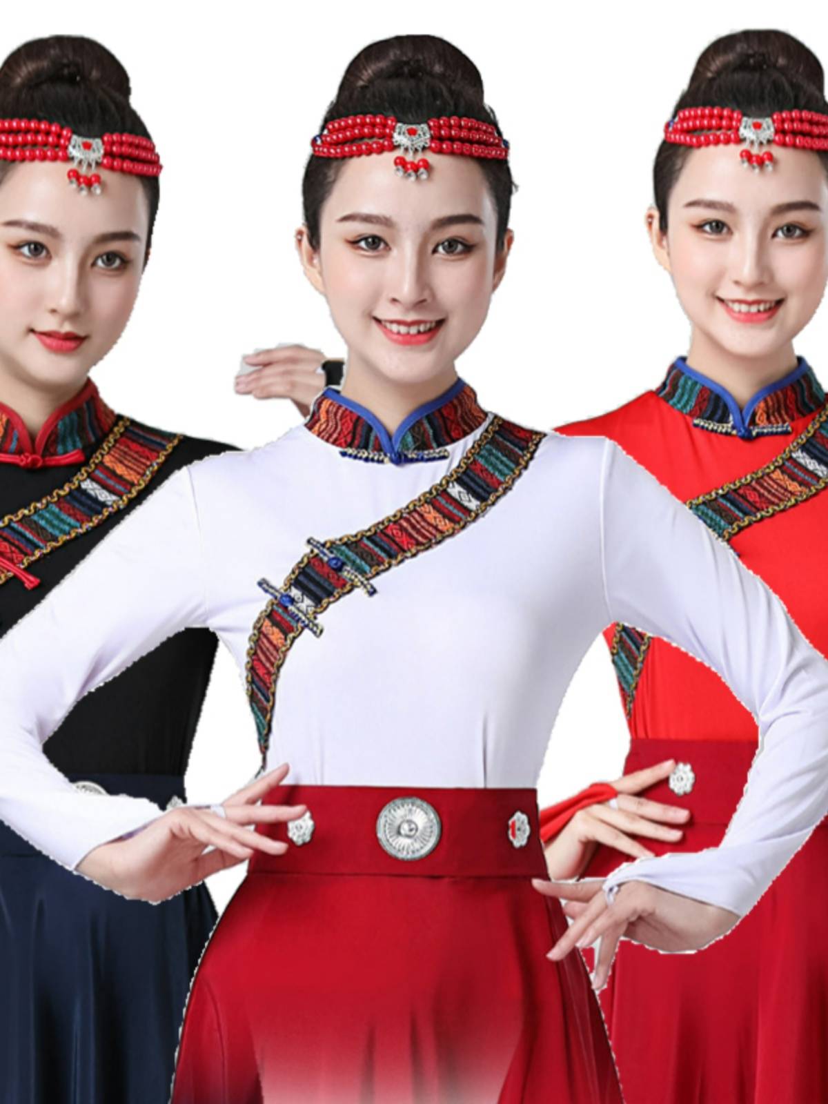 The Tibetan dance dress show, a single pair of cuffs for a national fashion dress