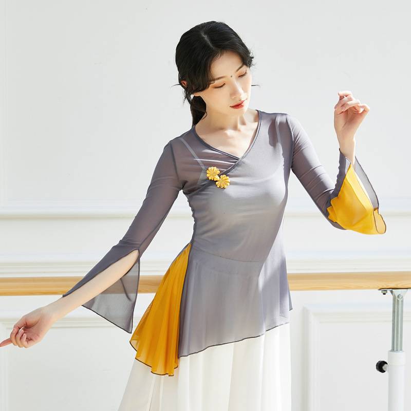 Classical dance service female Chinese dance dance clothing adult dance body rhyme yoga clothing elegant national dance clothing female top