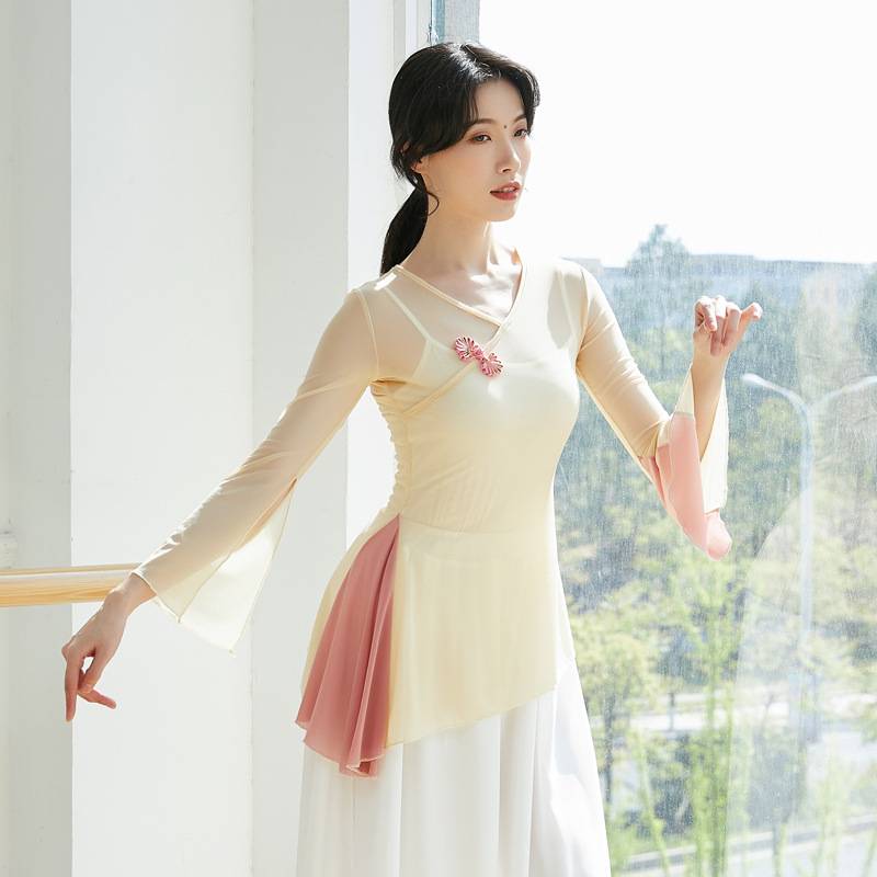 Classical dance service female Chinese dance dance clothing adult dance body rhyme yoga clothing elegant national dance clothing female top