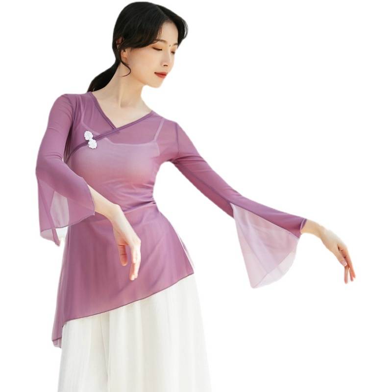 Classical dance service female Chinese dance dance clothing adult dance body rhyme yoga clothing elegant national dance clothing female top