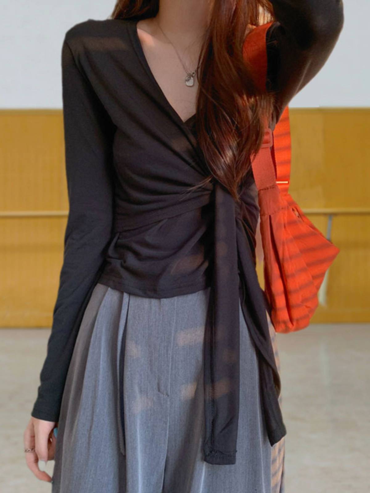 Dance service women's breathable and thin top Classical national dance teacher training performance service modern dance -shaped physical exercise uniform