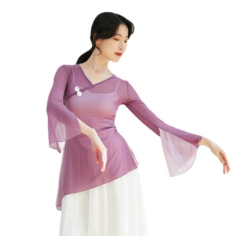 New classical dance body rhyme gauze color matching adult dance clothing Chinese dance modern national basic training skills female