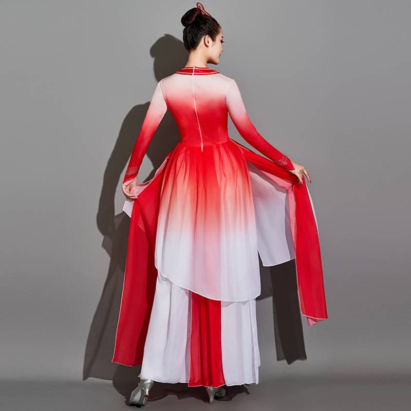 Classical Dance Performance Servant Female Permanent Chinese Style National Dance Clothing Art Examination Umbrella Dance Yangge Fan Dance Set