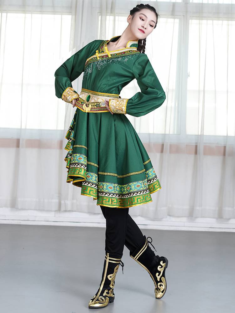 Art test of Mongolian chopstick dance clothing women's dress practice clothing new test grade Mongolian stage performance national suit
