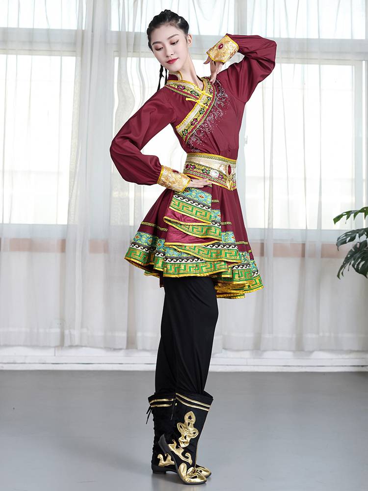 Art test of Mongolian chopstick dance clothing women's dress practice clothing new test grade Mongolian stage performance national suit