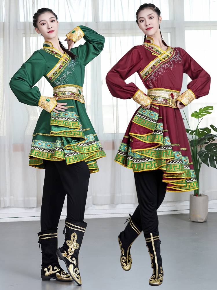 Art test of Mongolian chopstick dance clothing women's dress practice clothing new test grade Mongolian stage performance national suit