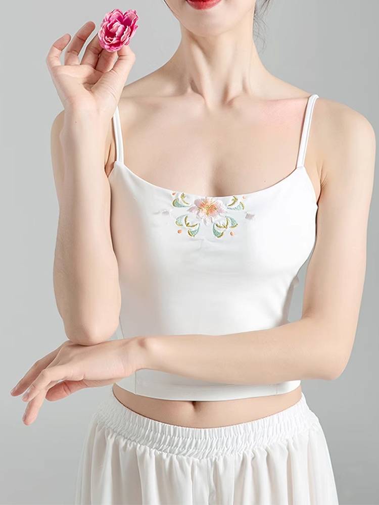 Classical dance embroidery vest dance practice clothing bottoming national dance performances, ancient style, rhyme, rhyme, chest camisole