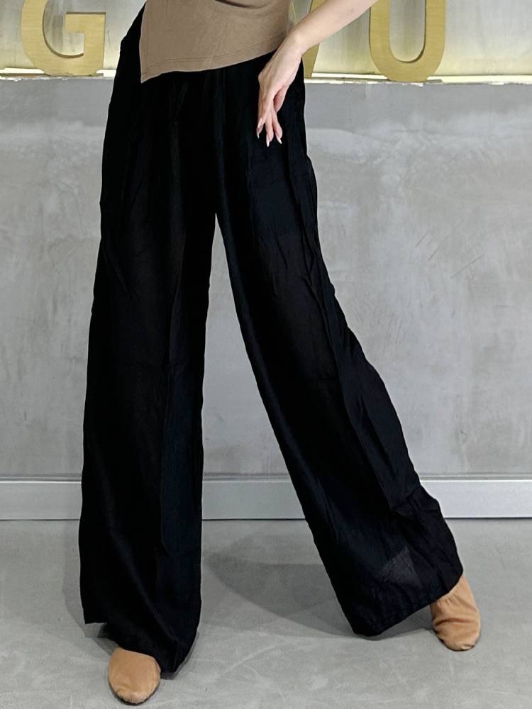 Modern dance exercise pants loose wide -leg pants Chinese dance elegant straight pants classical dance pants professional body clothes
