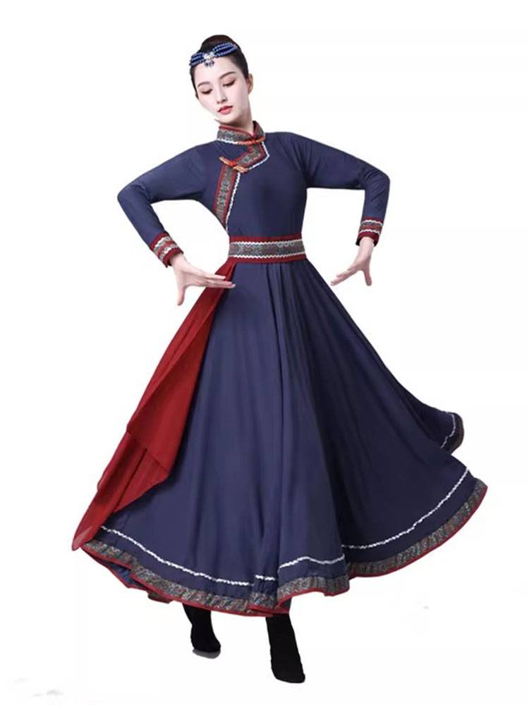 New Mongolian Dance Clothing Performance Female Modern Nation -Mongolian Prairie Dance Clothing Summer Short Summer