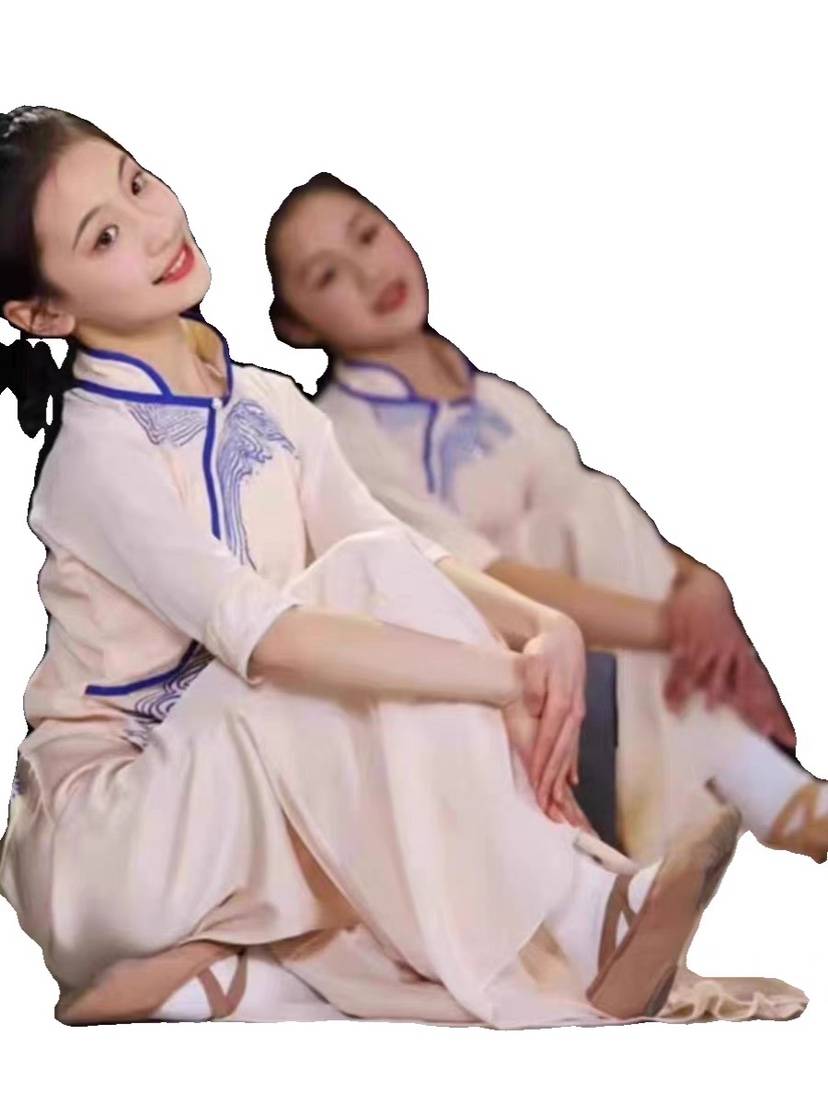 Bai Ru Chinese Dance "Cradle" Dance Dance Costume Care Care Bridge Properly Stool Fan Performance Service New