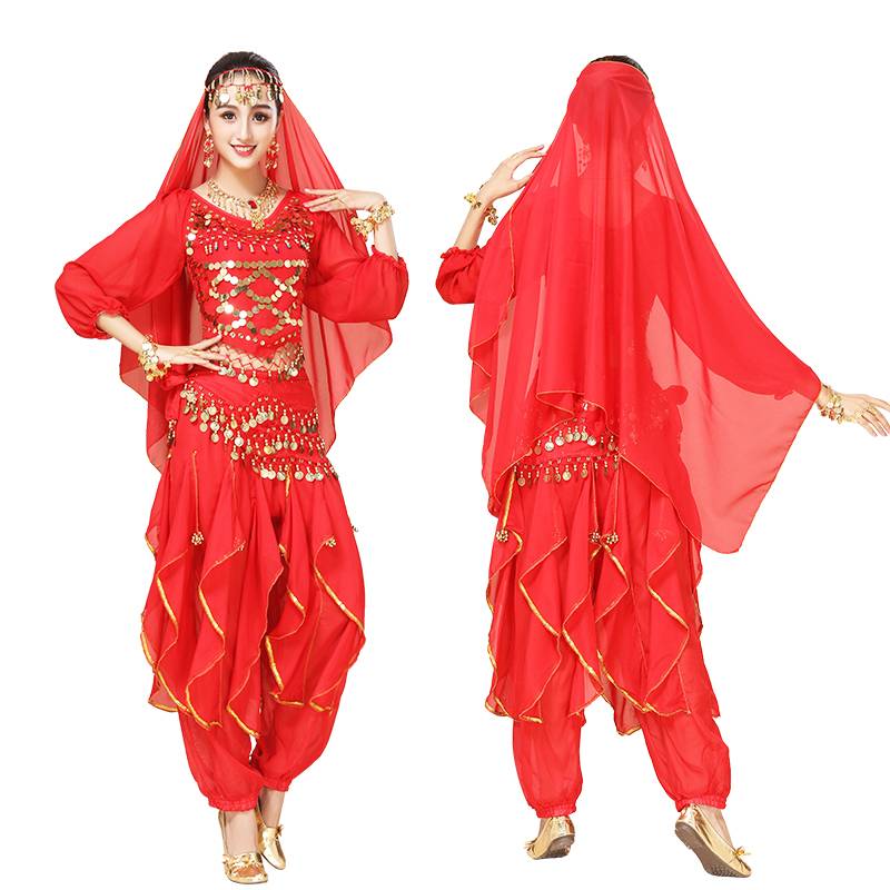 Indian Dance Performance Set Women's New Ethnic Dance Yangge Dance Xinjiang Dance Belly Dance Clothing