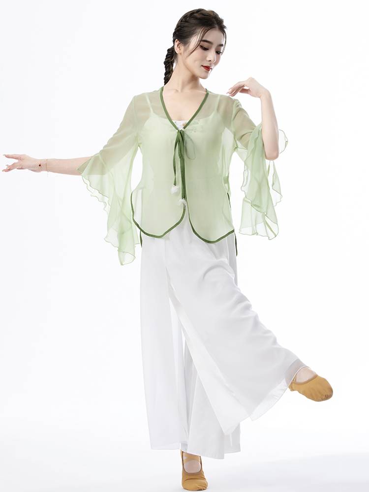 Classical dance service female body rhyme, elegant fairy gauze, ancient style Chinese dance performance service, national dance exercise top