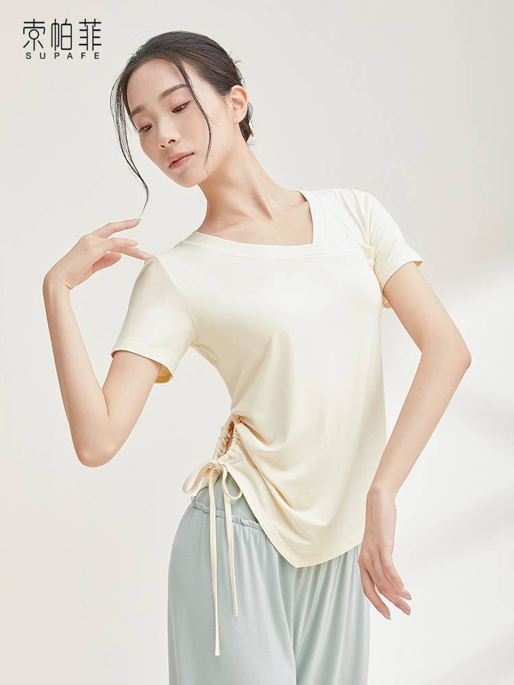 Sopafi classical dance short -sleeved dancing female top Chinese dance service modern clothing teacher nation