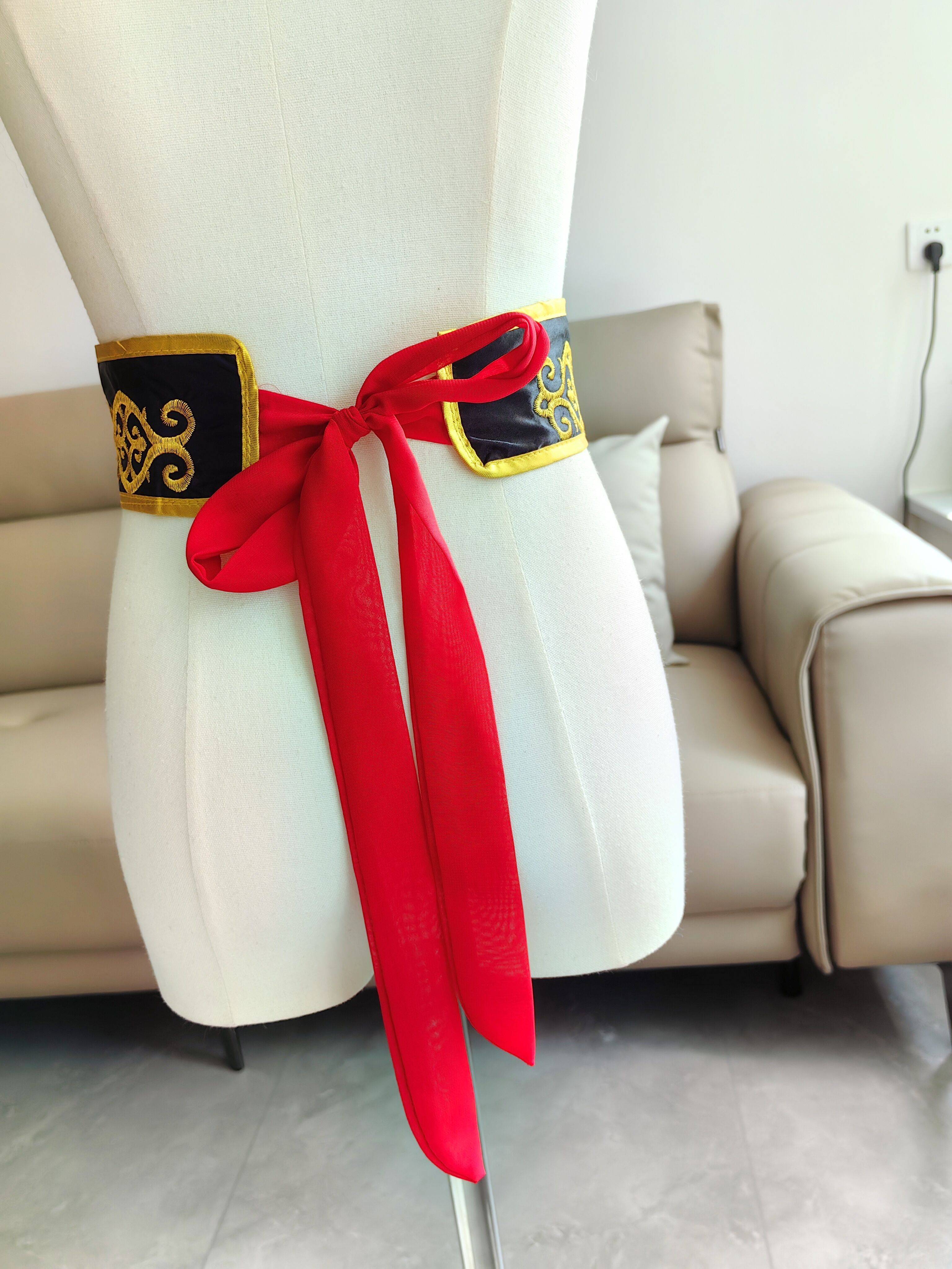Xinjiang Wuyao Fengwei Tibetan Tibetan clothing supporting belt national style performance waist seal long skirt waist jewelry