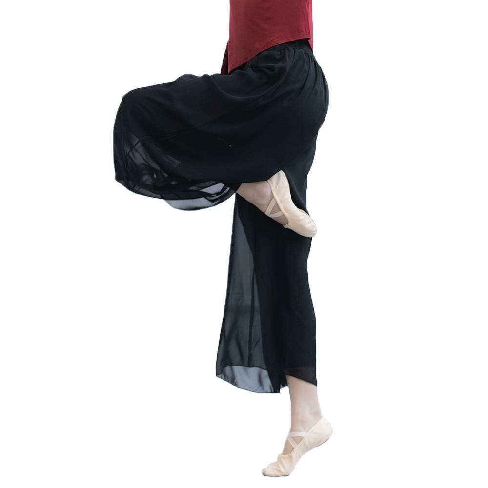 Classical dance service female modern dance service national dance service practice clothes practice pants elegant chiffon dance pants wide leg pants