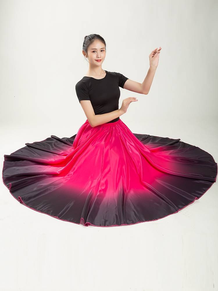 Xinjiang dance service female elegant big skirt gradient color -changing national dance lights in the Chinese our bilateral performance exercises