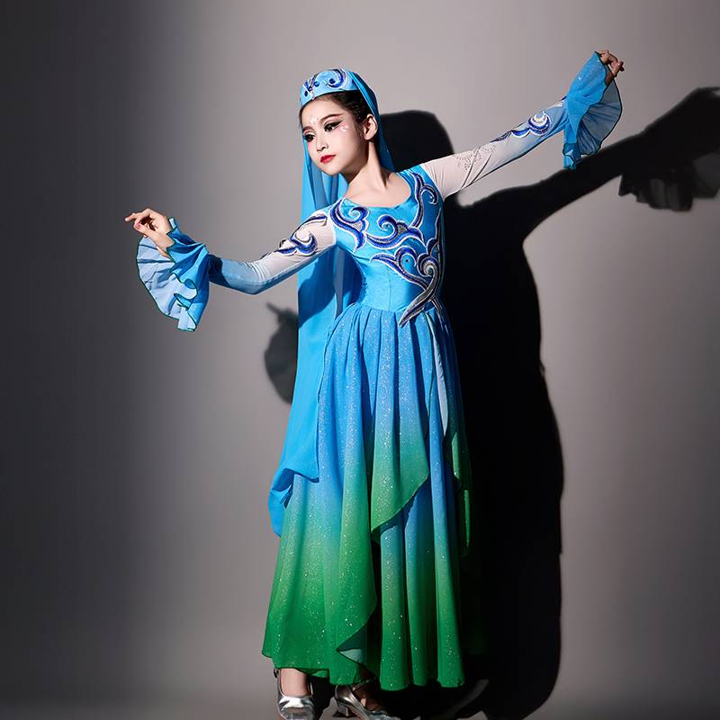 Girls in Xinjiang Dance Performance Service Children's Guli Hui Ethnic Clothing Uyghur Dance Performance Clothing