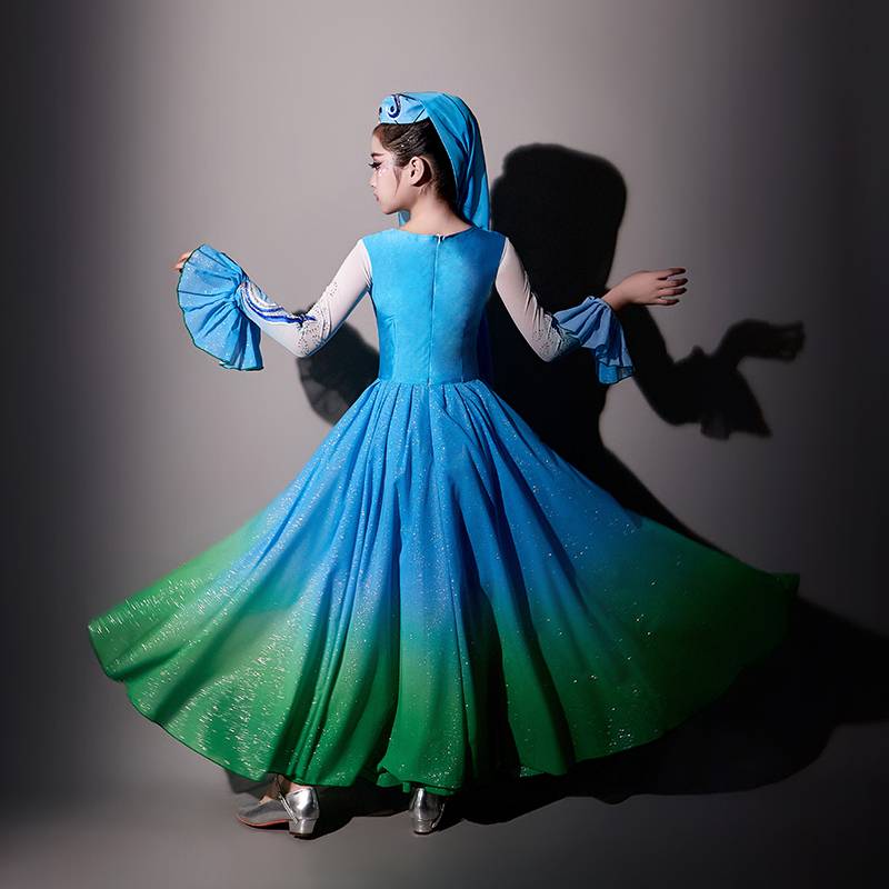 Girls in Xinjiang Dance Performance Service Children's Guli Hui Ethnic Clothing Uyghur Dance Performance Clothing
