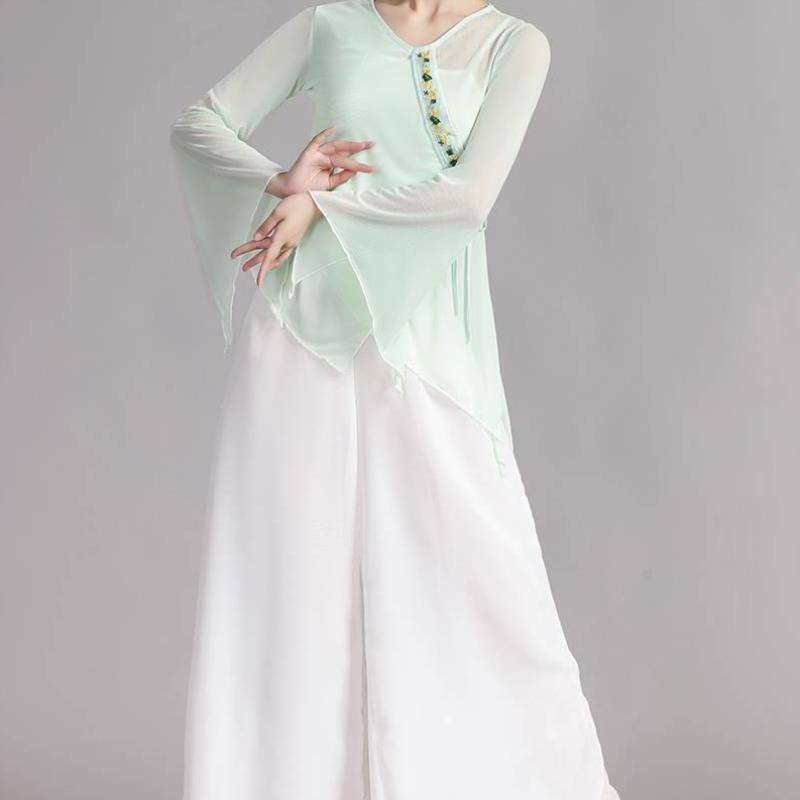 Classical dance clothing female elegant yoga practice service middle -aged and elderly national dance performance clothing body rhyme yae performance service