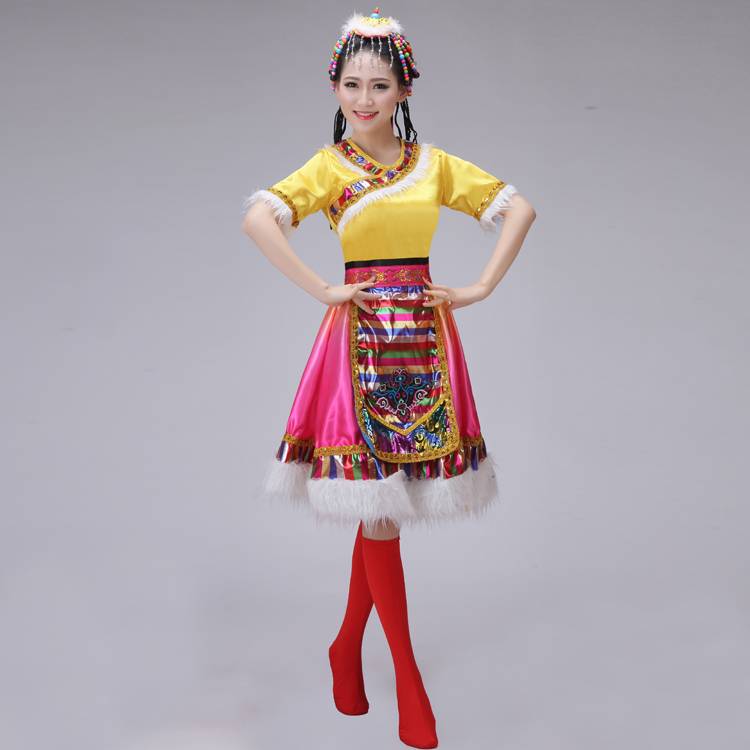 2023 New Tibetan Dance Performance Services Female Adult Tibetan Water Sleeve Tibetan clothing Mongolian National Performance Clothing Woman