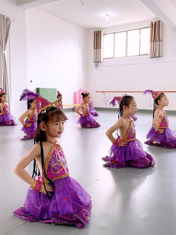 Douyin Zijin Dance The same children's performance clothing Xixia Drum Drum Performance Clothing Drum Xinjiang Uyghur Dance