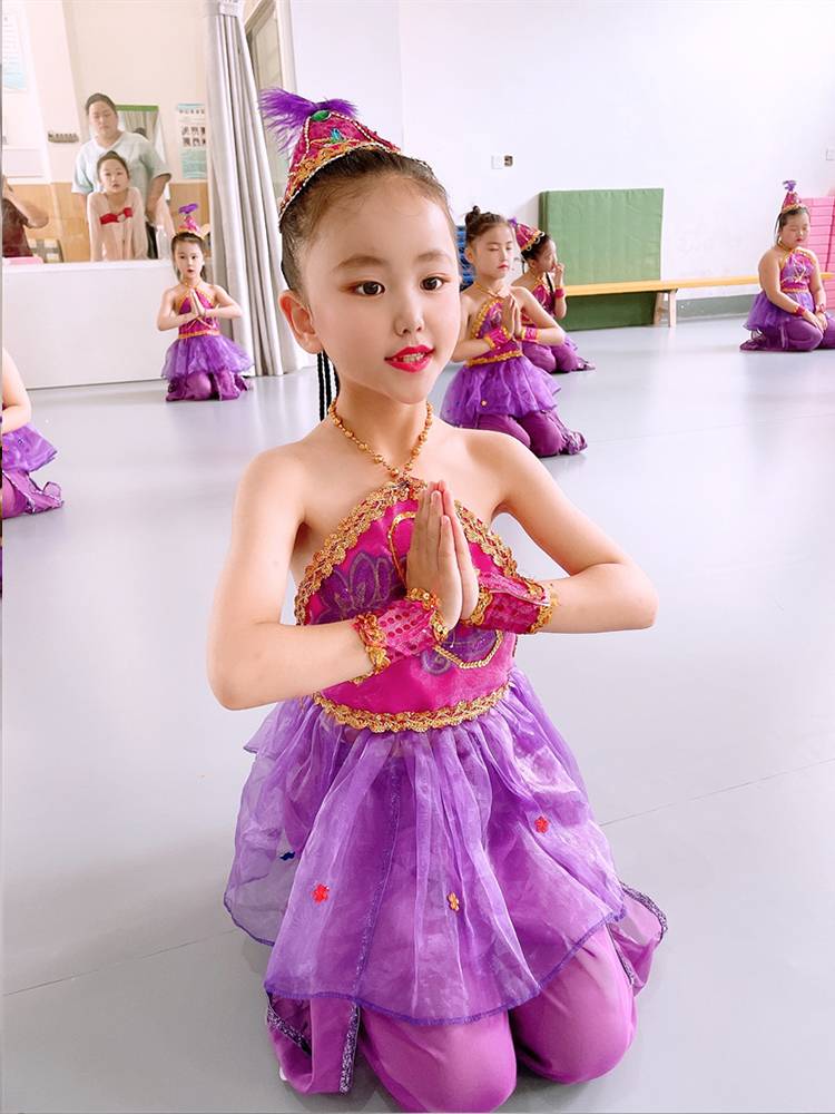 Douyin Zijin Dance The same children's performance clothing Xixia Drum Drum Performance Clothing Drum Xinjiang Uyghur Dance