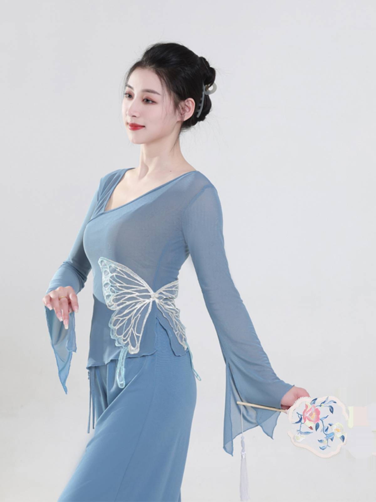 New classical dance body rhyme gauze training, Chinese dance art test collection, elastic mesh dance service super immortal set