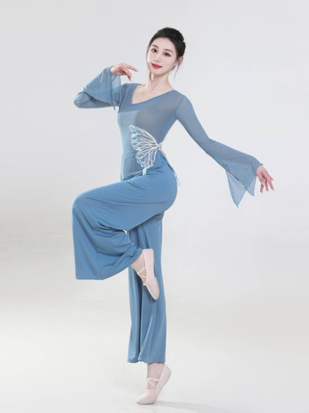 New classical dance body rhyme gauze training, Chinese dance art test collection, elastic mesh dance service super immortal set