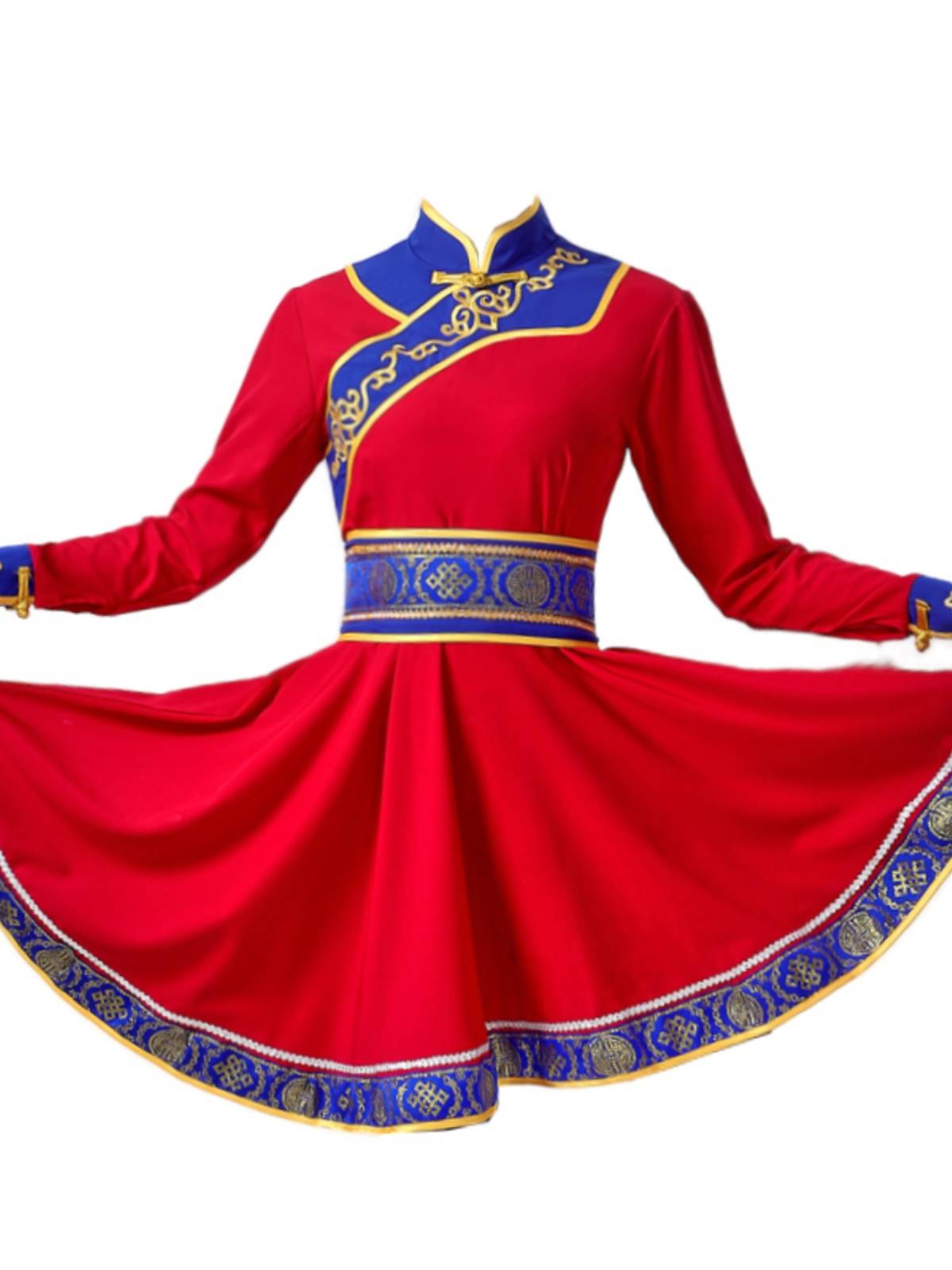 New Mongolian Dance Performance Services Female Adults Little Ethnic Performance Clothing Mongolian Chopsticks Dance Skirt Set