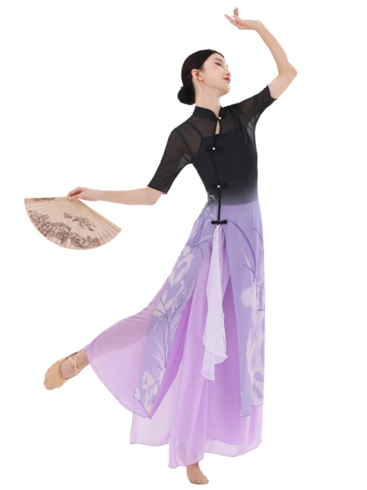 The new classical dance improved cheongsam dance clothing elegant Chinese dance practice service body rhyme national dance national style performance service